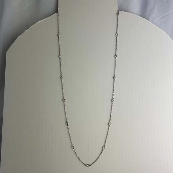 NORDSTROM RACK Endless Cubic Zirconia stationery Necklaces NWOT - Picture 1 of 6